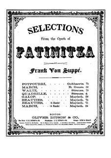 Beauties of Fatinitza: para piano de quadro mãos by Franz von Suppé