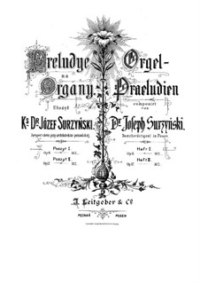 Preludes for Organ, Op.8: Preludes for Organ by Józef Surzyński