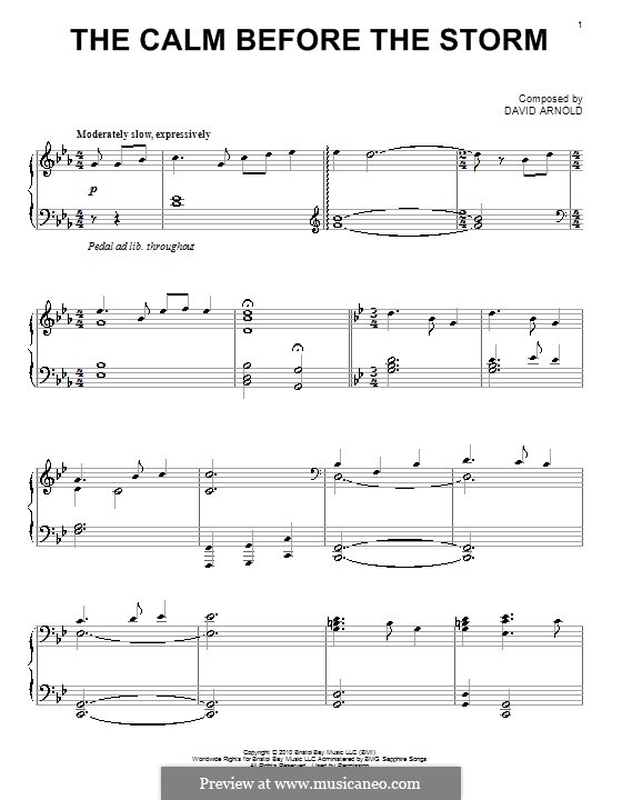 The Calm Before the Storm: Para Piano by David Arnold