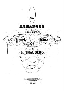 Six Romances without Words: set completo by Sigismond Thalberg