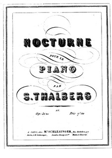 Nocturne in B Major, Op.51bis: Nocturne in B Major by Sigismond Thalberg