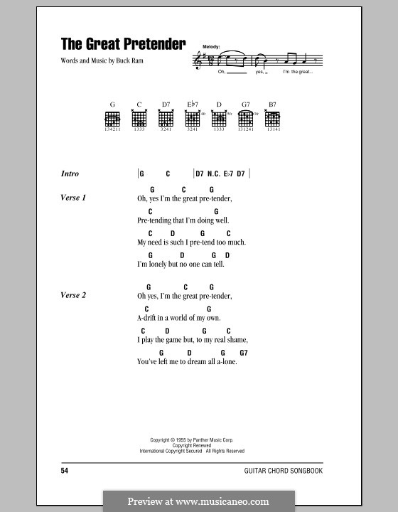 The Great Pretender (The Platters): Letras e Acordes by Buck Ram