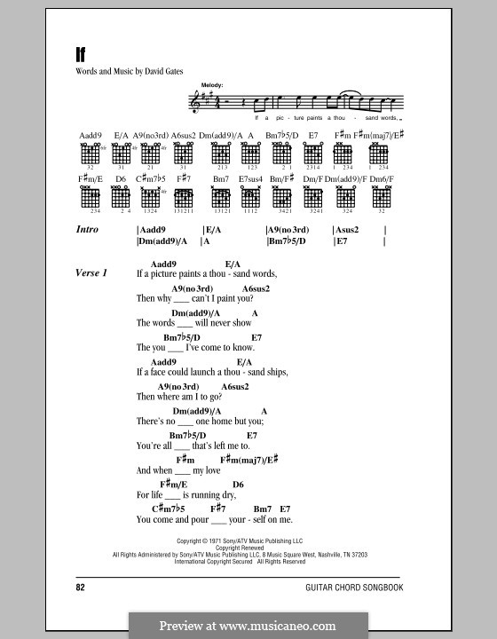 If (Bread): Letras e Acordes by David Gates