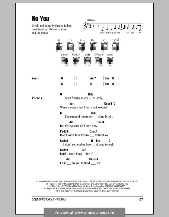 No You (Zoegirl) por C. Conway, E. Johnson, J. Priolo, S. Bolton em músicaNeo