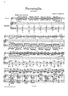 Passacaglia after Händel: Passacaglia after Händel by César Thomson