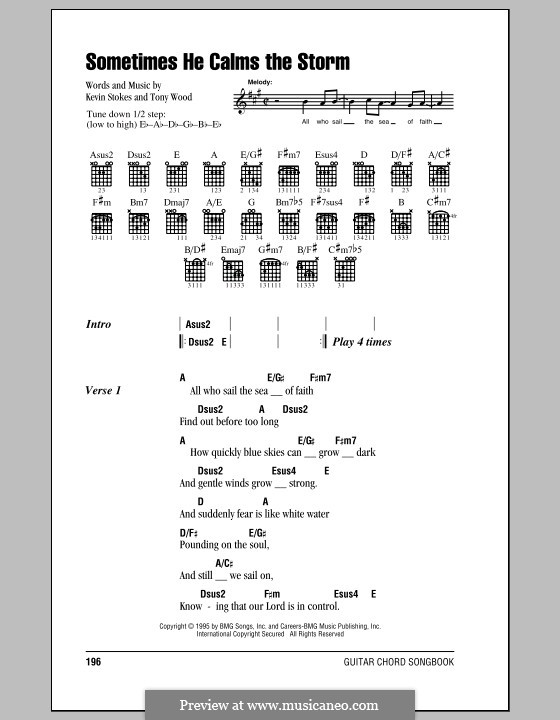 Sometimes He Calms the Storm: Letras e Acordes by Kevin Stokes, Tony Wood