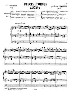 Toccata for Organ, Op.23: Toccata para òrgão by Fernand de La Tombelle