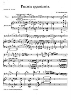 Fantasia Appassionata, Op.35: Partitura completa by Henri Vieuxtemps