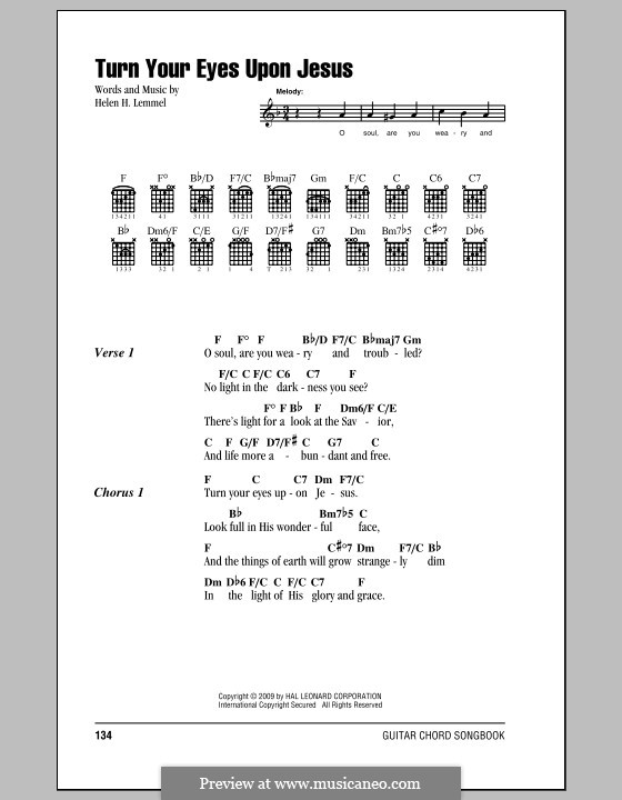 Turn Your Eyes Upon Jesus (The Newsboys): Letras e Acordes by Helen H. Lemmel