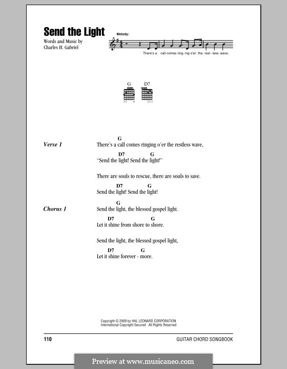 Send the Light: Letras e Acordes by Charles Hutchinson Gabriel