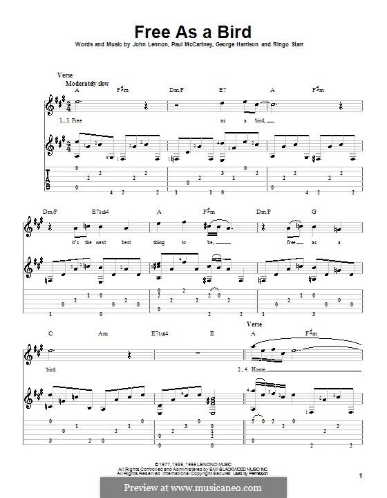 バンド・スコア・ピース Free As A Bird／ザ・ビートルズ 入手困難 希少ザ・ビートルズ Free As A Bird バンドスコアピース