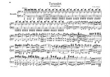 Turandot. Overture, J.74 Op.37: para piano de quadro mãos by Carl Maria von Weber