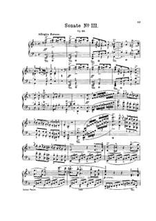 Sonata for Piano No.3 in D Minor, J.206 Op.49: para um único musico (Editado por H. Bulow) by Carl Maria von Weber