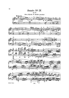 Sonata for Piano No.4 in E Minor, J. 287 Op.70: para um único musico (Editado por H. Bulow) by Carl Maria von Weber