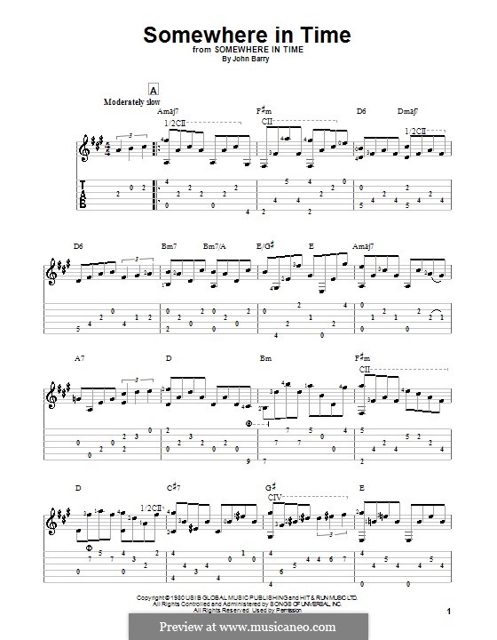 Somewhere in Time: Para Guitarra by John Barry