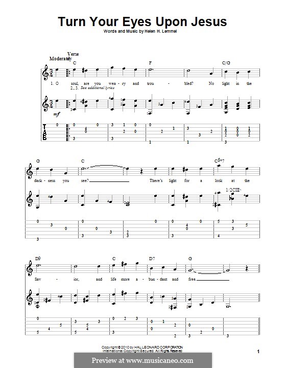 Turn Your Eyes Upon Jesus (The Newsboys): Para guitarra com guia by Helen H. Lemmel