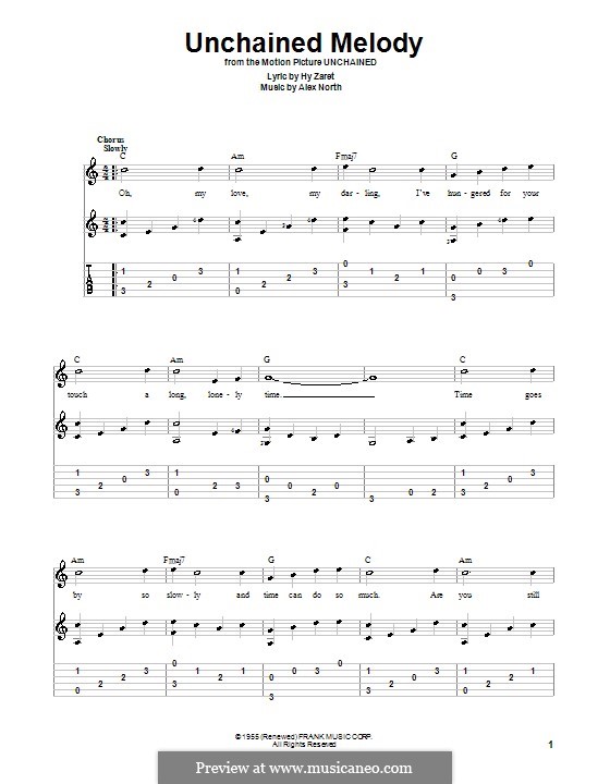 Unchained melody аккорды