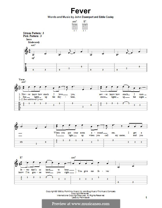 Fever: Para guitarra (versão facil) by Eddie Cooley, John Davenport