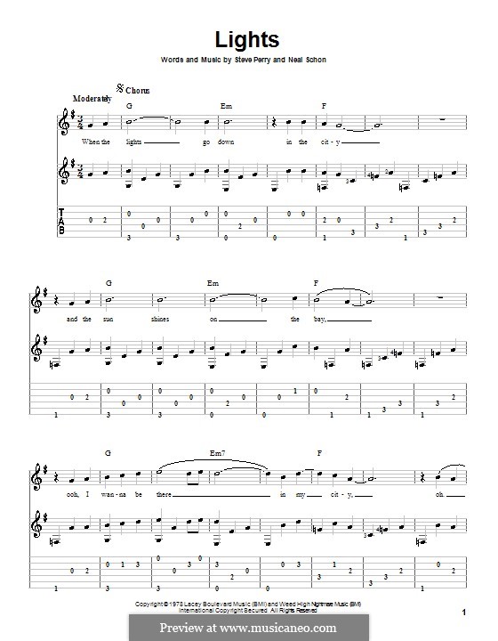 Lights (Journey): Para guitarra com guia by Neal Schon, Steve Perry