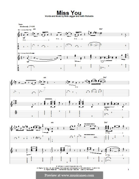 Miss You (The Rolling Stones): Para guitarra com guia by Keith Richards, Mick Jagger