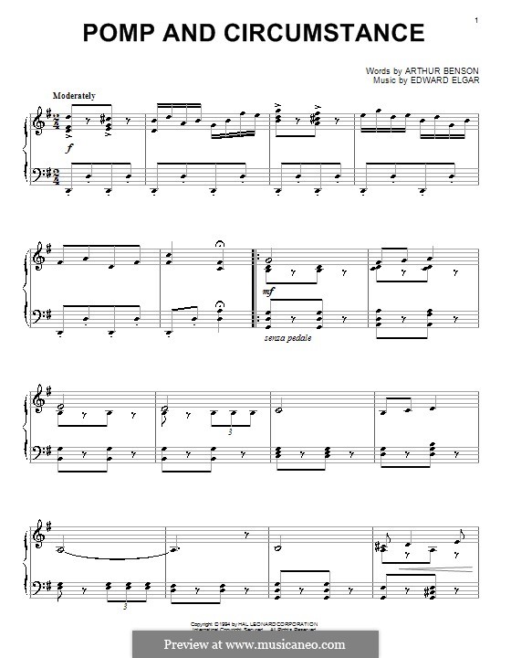 Pomp and Circumstance: Para Piano by Edward Elgar