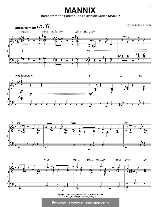 Mannix: Para Piano by Lalo Schifrin