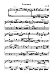 Fantasia in C Minor, BWV 919: Para Piano by Johann Sebastian Bach