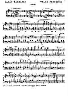 Waltz-Fantasia in B Minor: Para Piano by Mikhail Glinka