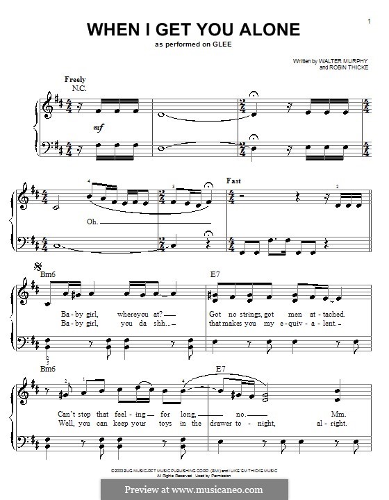 When I Get You Alone: Facil para o piano by Robin Thicke, Walter Murphy