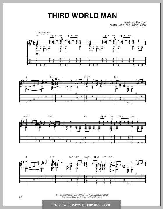 Third World Man (Steely Dan): Para guitarra com guia by Donald Fagen, Walter Becker