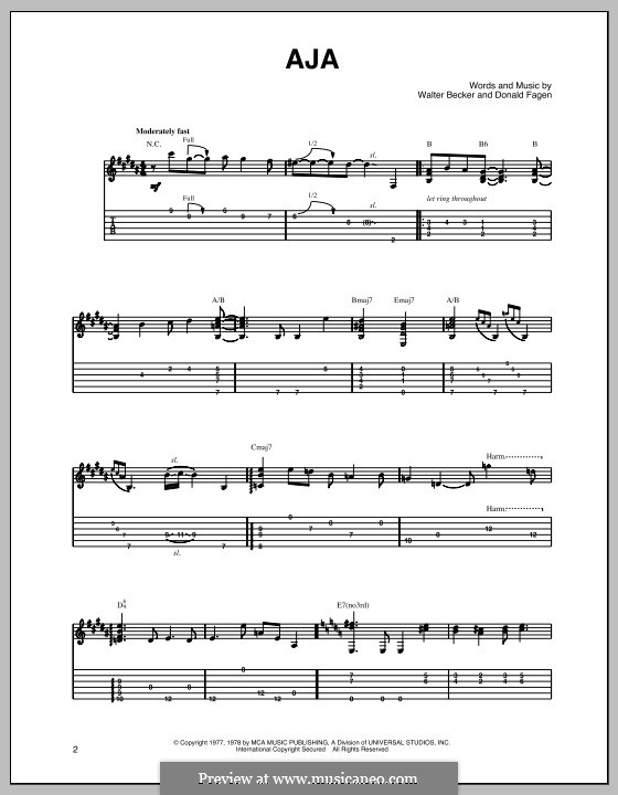 Aja (Steely Dan): Para guitarra com guia by Donald Fagen, Walter Becker