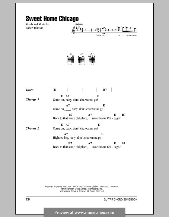 Sweet Home Chicago (Eric Clapton): Letras e Acordes by Robert Leroy Johnson