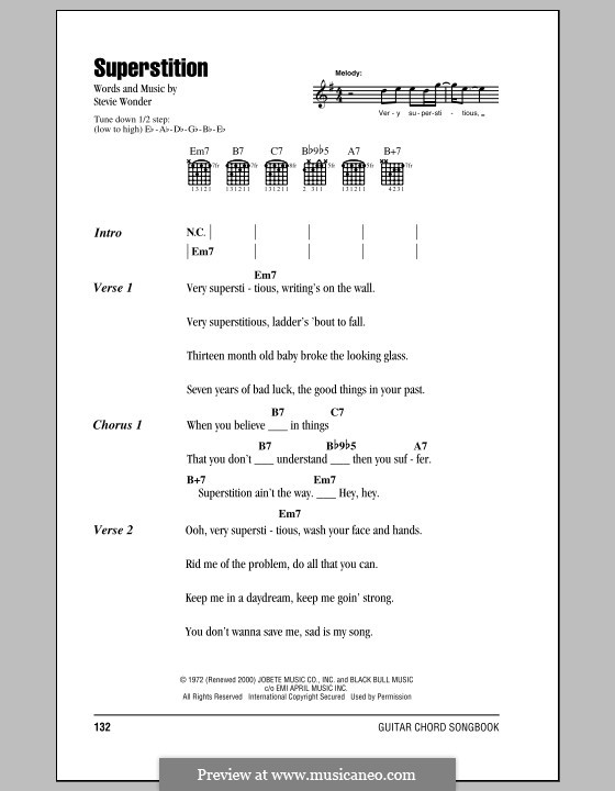 Vocal version: Letras e Acordes by Stevie Wonder