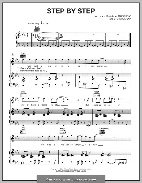 Step By Step (Alan Parsons Project): Para vocais e piano (ou Guitarra) by Alan Parsons, Eric Woolfson