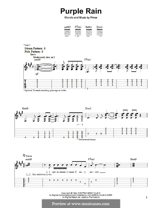 Purple Rain por Prince - Partituras on músicaNeo Purple Rain por Prince - Partituras on músicaNeo