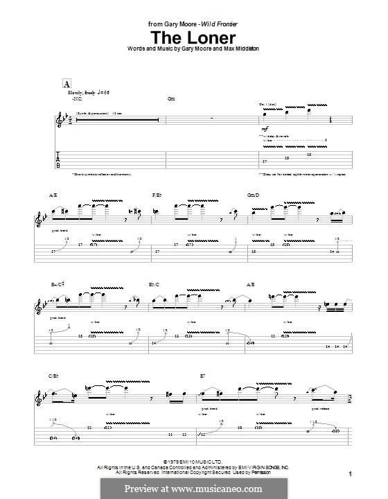 The Loner: Para guitarra com guia by Max Middleton