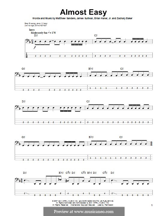 Almost Easy (Avenged Sevenfold): para baixo com guia by Brian Haner Jr., James Sullivan, Matthew Sanders, Zachary Baker