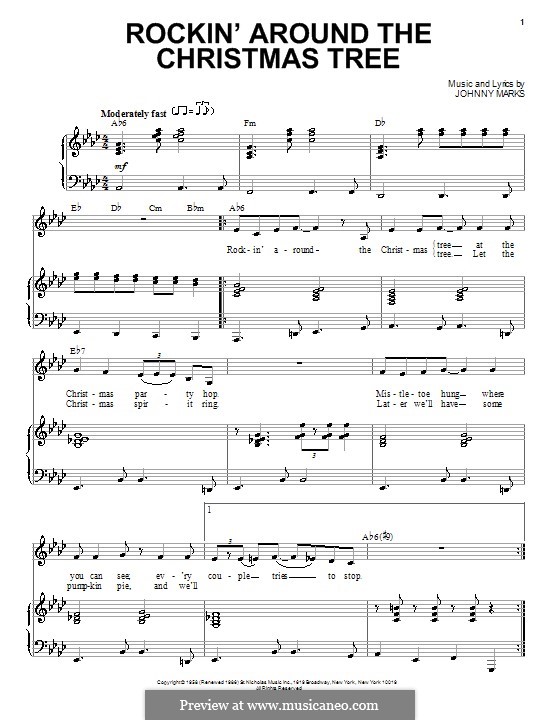 Rockin' Around the Christmas Tree: Para vocais e piano by Johnny Marks
