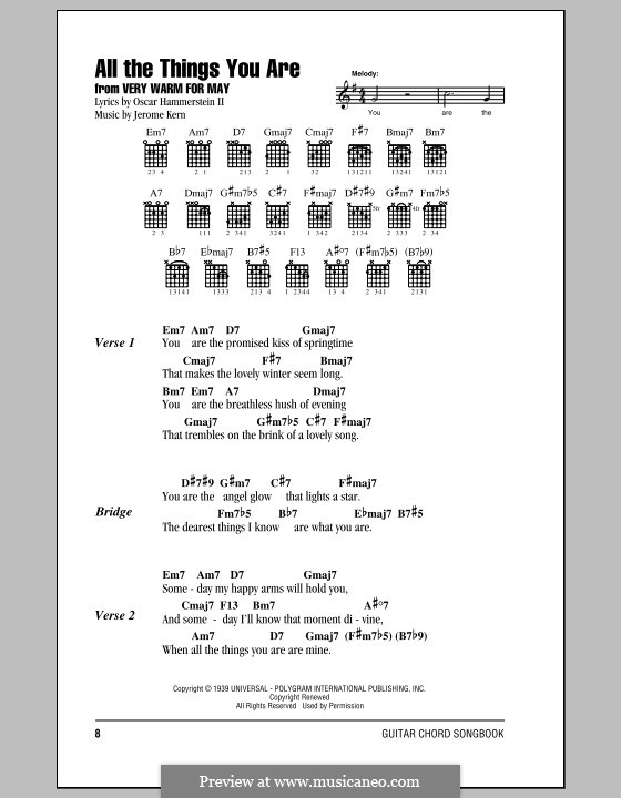 Vocal version: Letras e Acordes by Jerome Kern