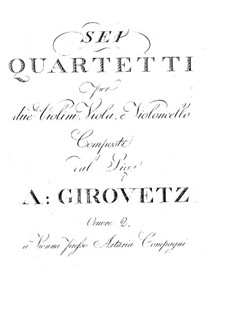 Six String Quartets, Op.2: quarteto de seis cordas by Adalbert Gyrowetz