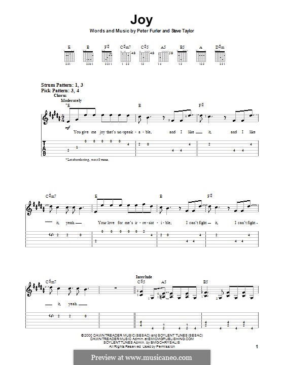 Joy: Para guitarra com guia by Steve Taylor