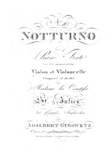 Nocturne for Piano Trio No.10, Op.43: Nocturne for Piano Trio No.10 by Adalbert Gyrowetz