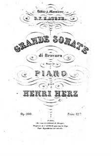 Grande sonate di Bravura, Op.200: Para Piano by Henri Herz
