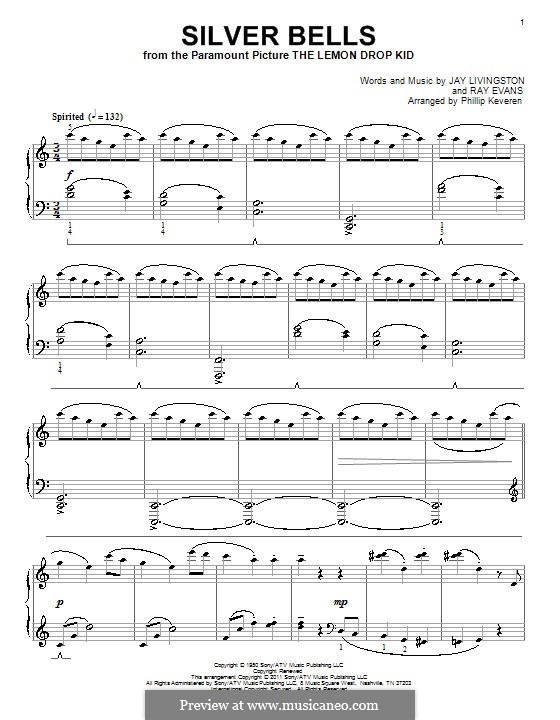 Piano version: para um único musico (Editado por H. Bulow) by Jay Livingston, Raymond Evans