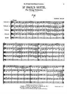 St. Paul's Suite, Op.29: Partitura completa by Gustav Holst