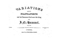 Variations on 'God Save the King', Op.10: Variations on 'God Save the King' by Johann Nepomuk Hummel