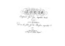 Dances for Apollo Saal: Book No.3, Op.31 by Johann Nepomuk Hummel