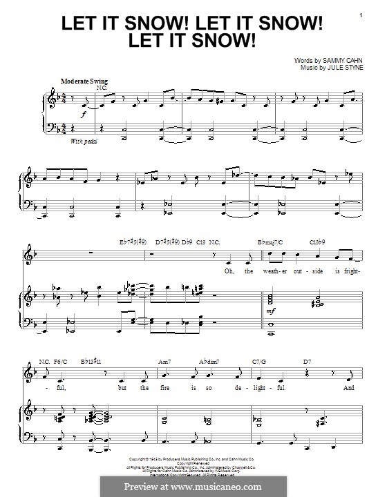Vocal version: Para vocais e piano by Jule Styne