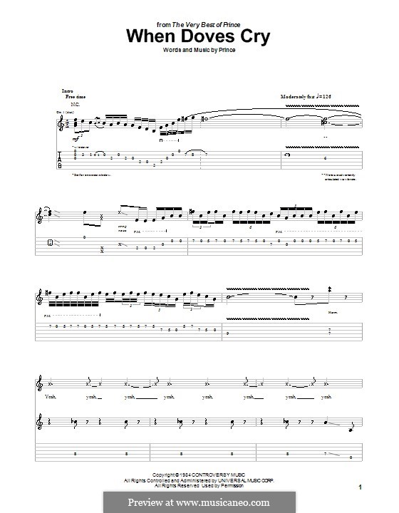 When Doves Cry: Para guitarra com guia by Prince