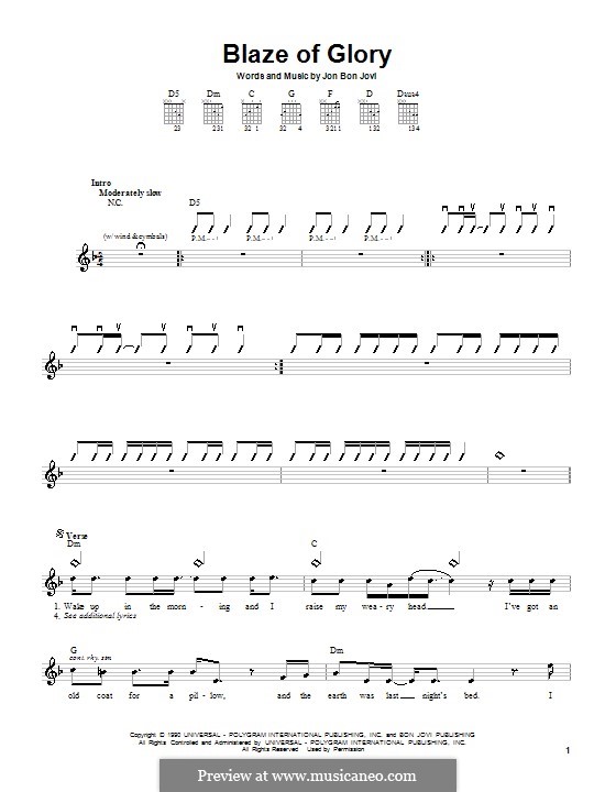 Blaze of Glory (Bon Jovi): Para Guitarra by Jon Bon Jovi